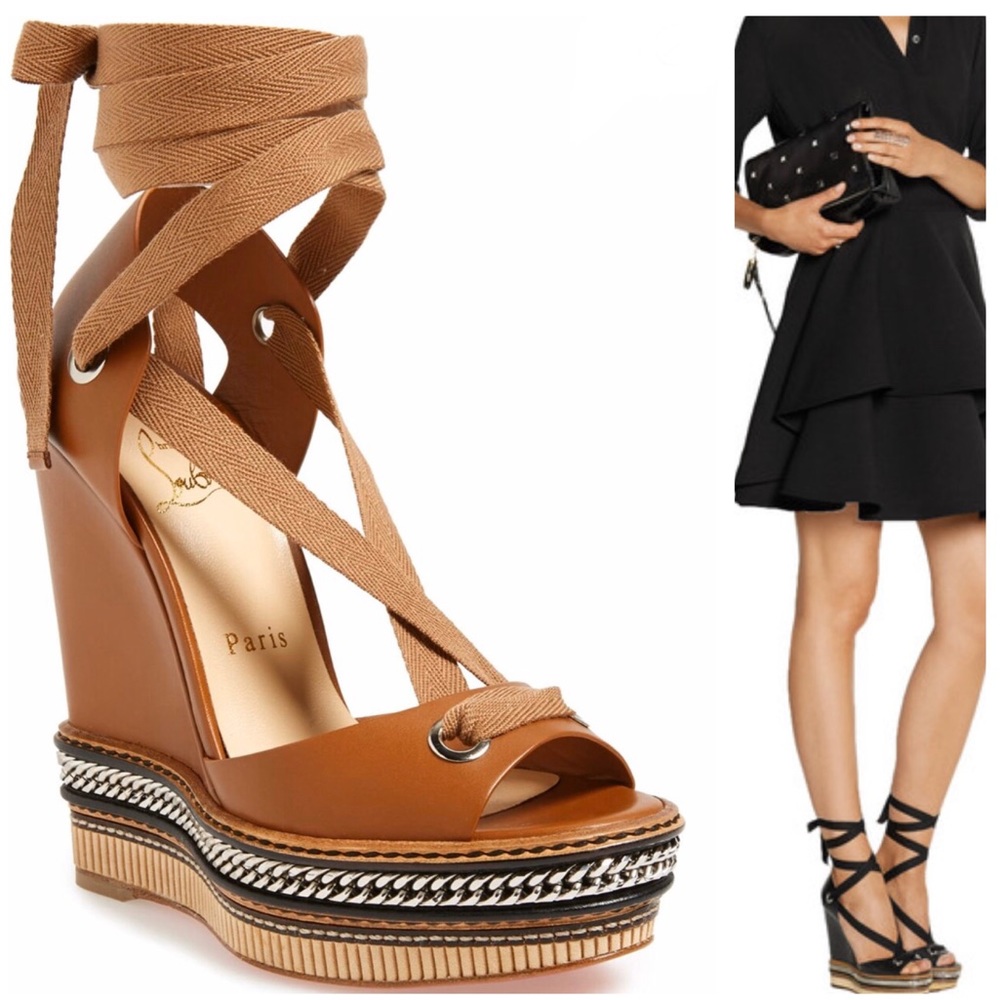 CHRISTIAN LOUBOUTIN | TRIBULI CHAIN WEDGE SZ 40
